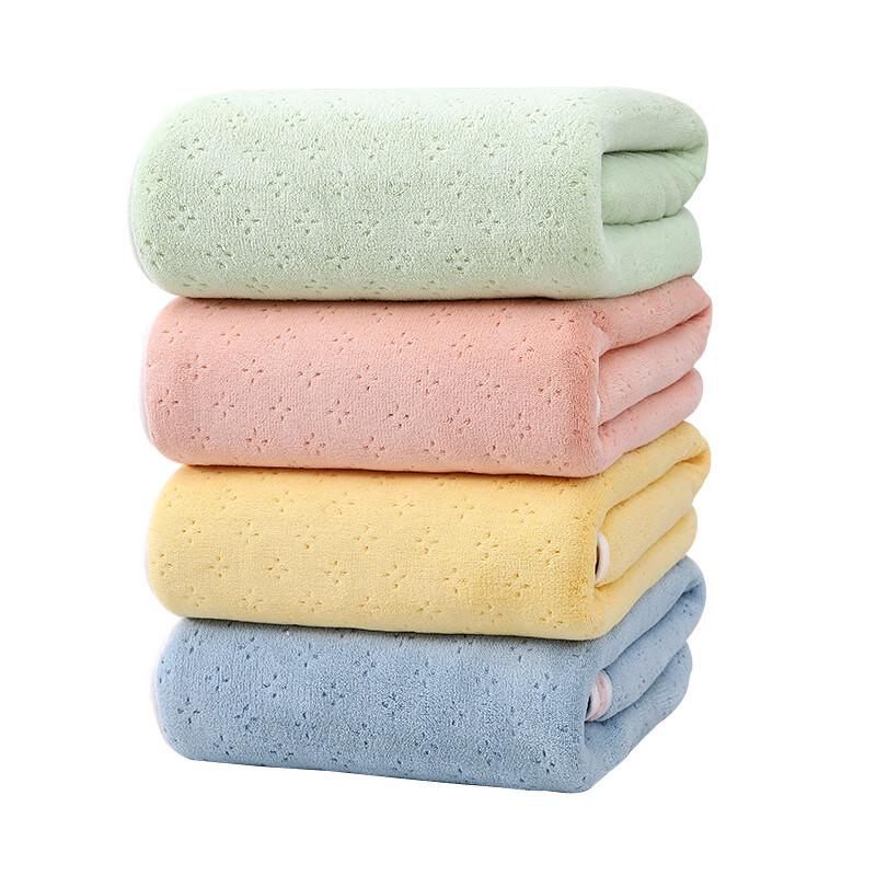 GPPNKC Thickened Absorbent Coral Fleece Dual Color Bath Towel