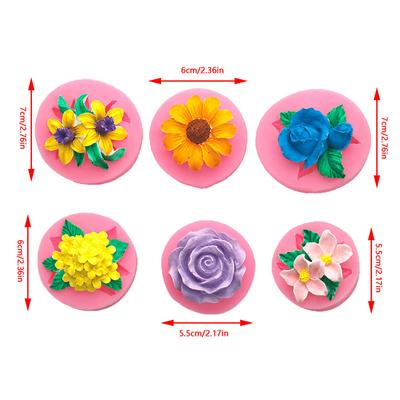 3D Rose Lotus Orchidee Daisy Sonnenblume Silikonform DIY Hochzeit Blume Kuchen Fondant Dekoration Werkzeug Backen Seife Kerze Form Geschenk