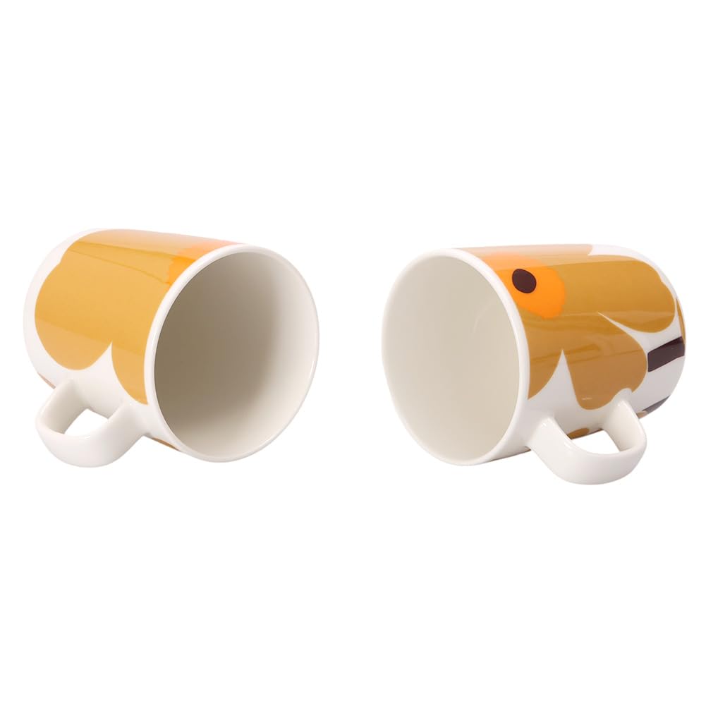 Marimekko OIVA UNIKKO Mugs, Set of 2, 250ml, 74952 182, Caramel [Parallel Import]