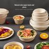 Xiao Yue Ya 500ml Biodegradable Pulp Disposable Bowls with Lids, 50-Pack