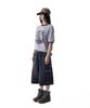 AAKAM Camo Patch Bermuda Denim Cargo Pants (Black)