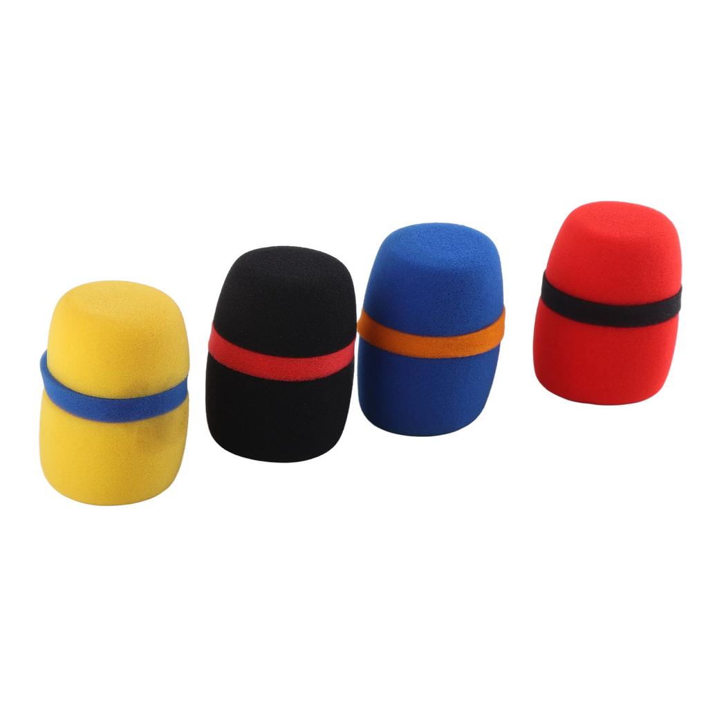 4 Pcs Microphone Windscreen High Density Sponge Soft Breathable Microphone Foam Cover for Studio KTV