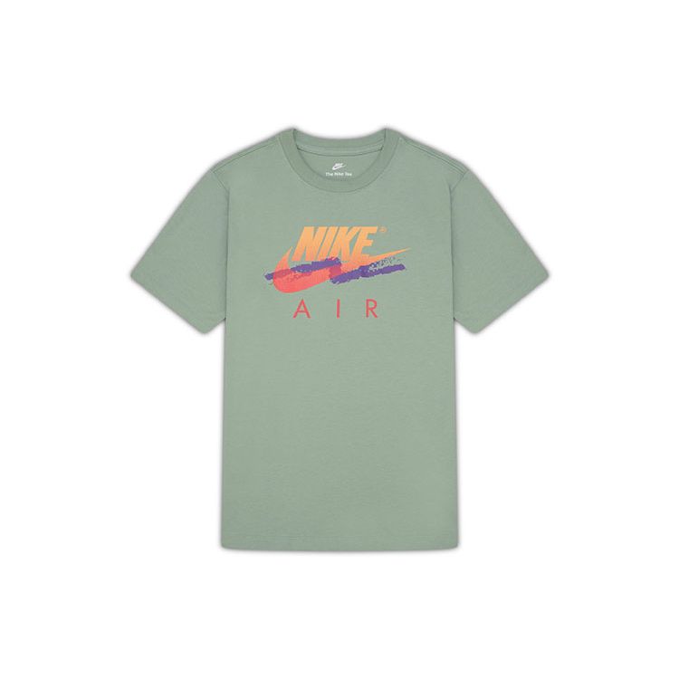 

Nike Alphabet Logo Print Round Neck Casual Short Sleeve T-Shirt Men Tops Green DR0984-006