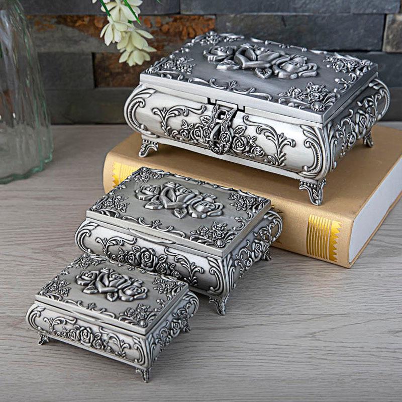

Large Capacity 3D Metal Jewelry Box with Lock 9.5X7X4CM (No Lock)