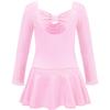 Ai Wu Ge Girls' Pink Long Sleeve Dance Practice Dress
