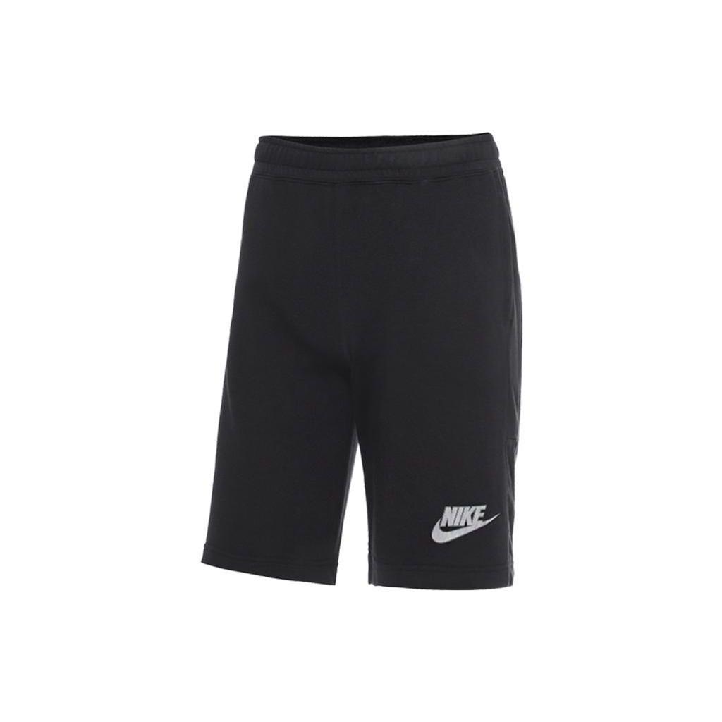 Nike Color Block Logo Print Mid Rise Straight Leg Kids Shorts Kids Shorts Black DQ7843-010