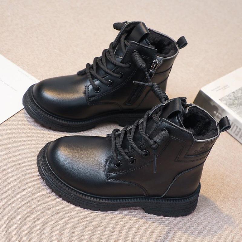 Child Korean Popular Simple Daily Snowboot Western Stylesoft Soled Studentshoe Suitable Girlswinter Versatile Short Boot