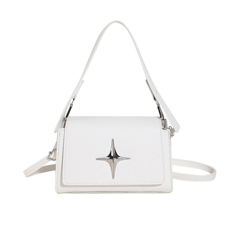 Trendy Small Pu Handbag For Women With Litchi Texture And Stylish Top Handle