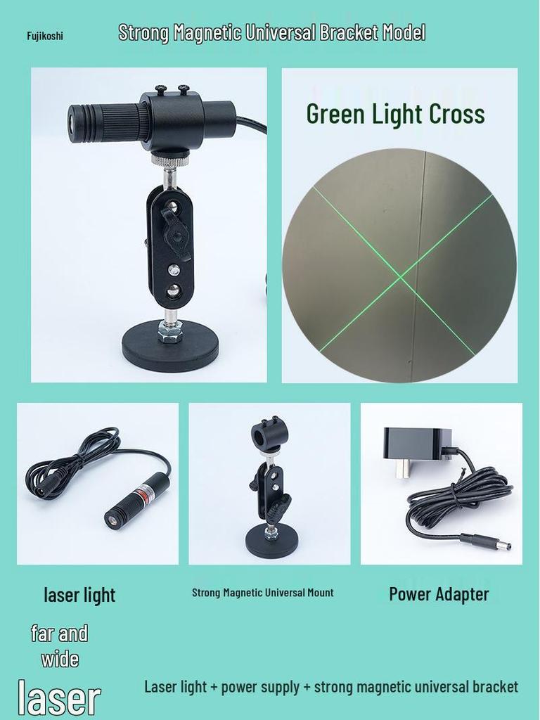 Verstellbares Lasermodul: Rot/Grün-Licht, Kreuz-/Linienmarkierer für Schneidebett
