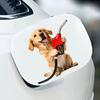 Funny Retriever Car Sticker Dog Holding Fuel Dispenser Vinyl Decal for Motorcycle Waterproof Scratch Cover for Vehicle