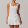 Women's Anti-Exposure Sports Dress - Outdoor Running & Tennis Skirt with Nude Feeling & Fake Two-Piece Design