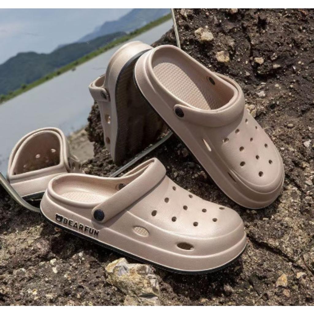 Sandalen - Leichte Sommer-Strand-Slipper mit dicker, gepolsterter Sohle, weicher runder Zehenpartie und minimalistischem Design für den Innen-/Außenbereich