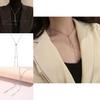 Chic Stylish Long Chain Metallic Geometric Triangle Necklace For Women In Modern Design