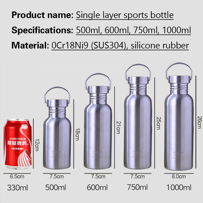 500ml 750ml 1500ml Titanium Waterfles Outdoor Kampeerartikelen Toerisme Sport Fietsen Wandelen Kampeerfles Voedselkwaliteit