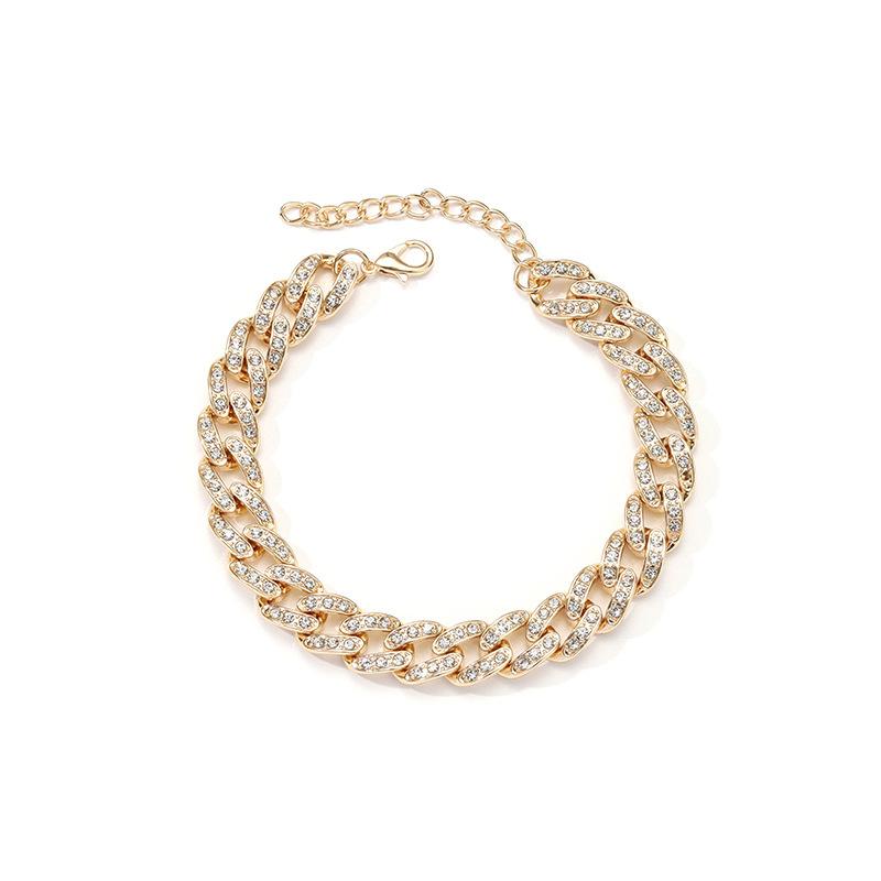 Модные универсальные аксессуары для ног оптом летний циркониевый кубинский браслет на лодыжку новые европейские и американские аксессуары