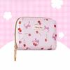Fashion Cherry Short Wallet Bowknot PU Leather Cherry Bow Card Bag Large Capacity Lightweight Card Bags Gril
