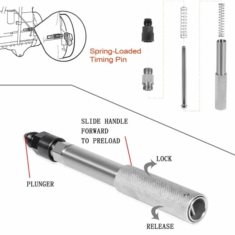 Automatischer Einstellstift, Motor-Durchdrehbuchse für Caterpillar 3406E C-15 C-16 und Werkzeug zur Höheneinstellung der Einspritzdüsen