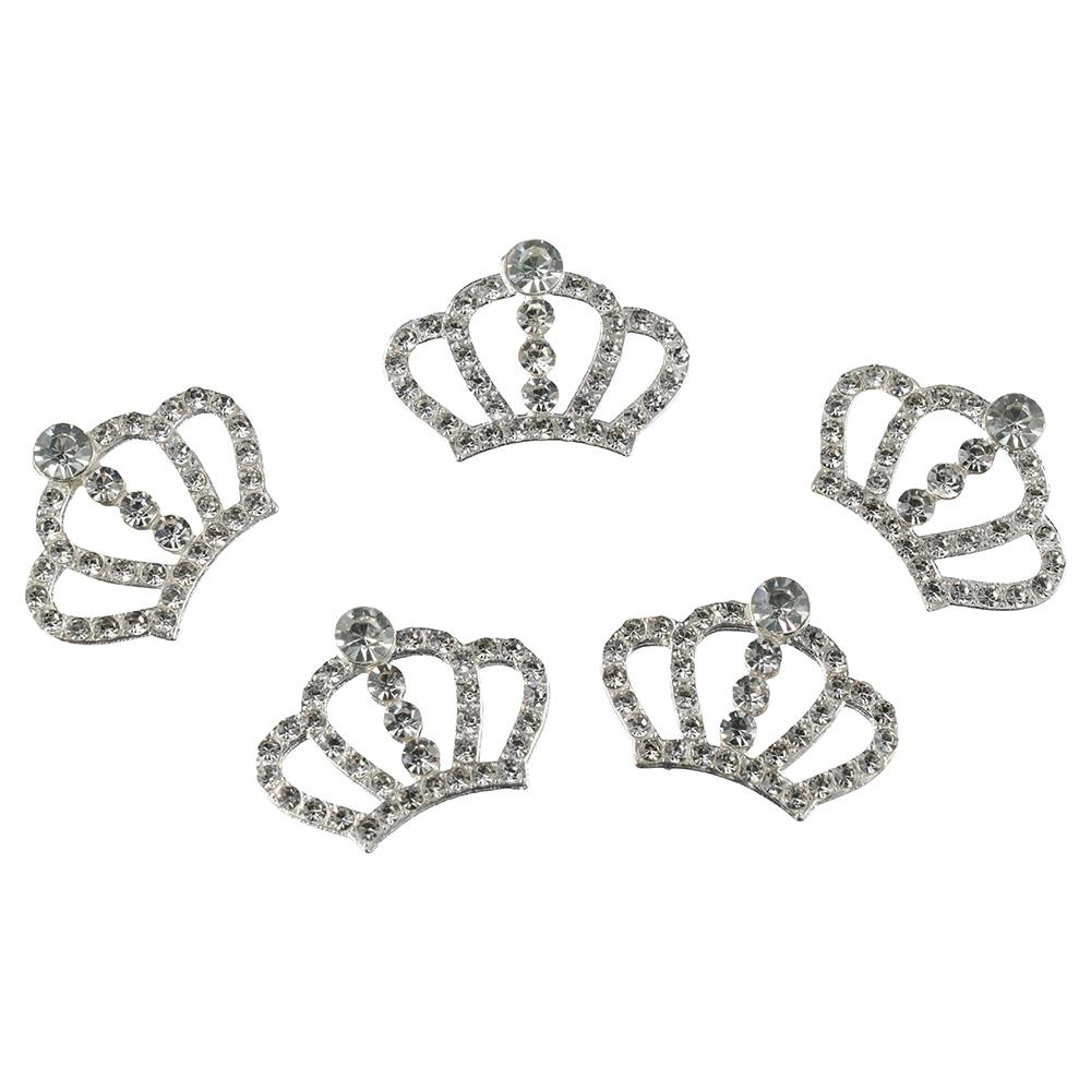 30pcs Alloy and Rhinestone Crystal Crown Rhinestone Embellishments DIY Embellishments  Girls