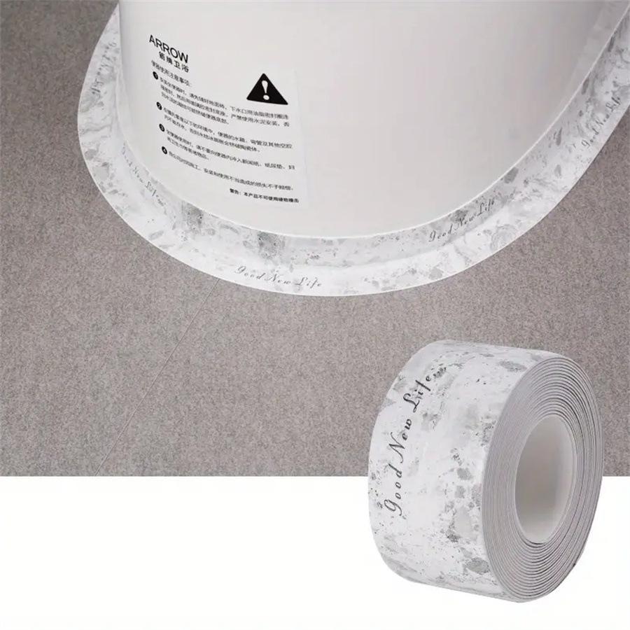 1 Roll of Waterproof and Mold Proof Toilet Sealing Strip  Kitchen Bathroom Self-adhesive Sealing Tape  Bathroom Waterproof Tape