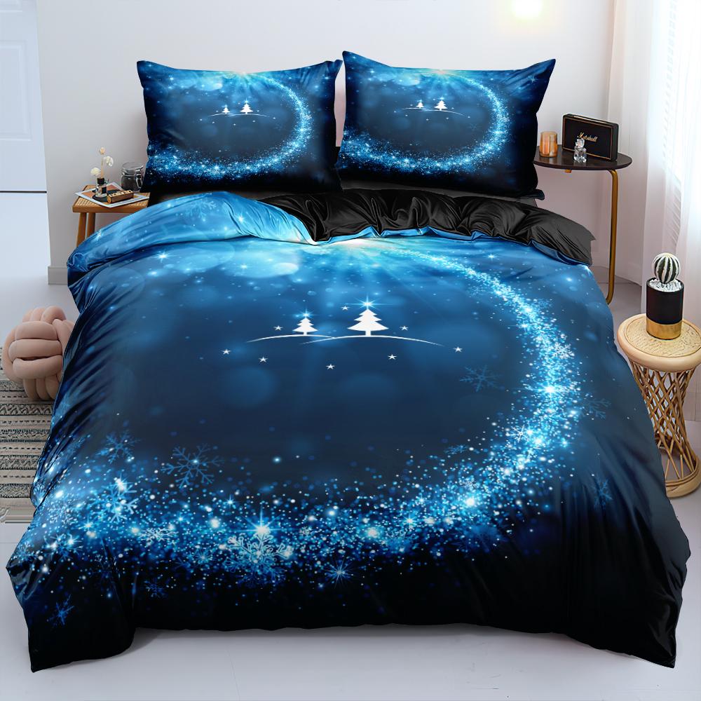Nordic Style Duvet Cover Set 3D Snow Tree Print Dreaminess Bedding Set Adult Polyester Comforter Cover And Pillowcase King Size
