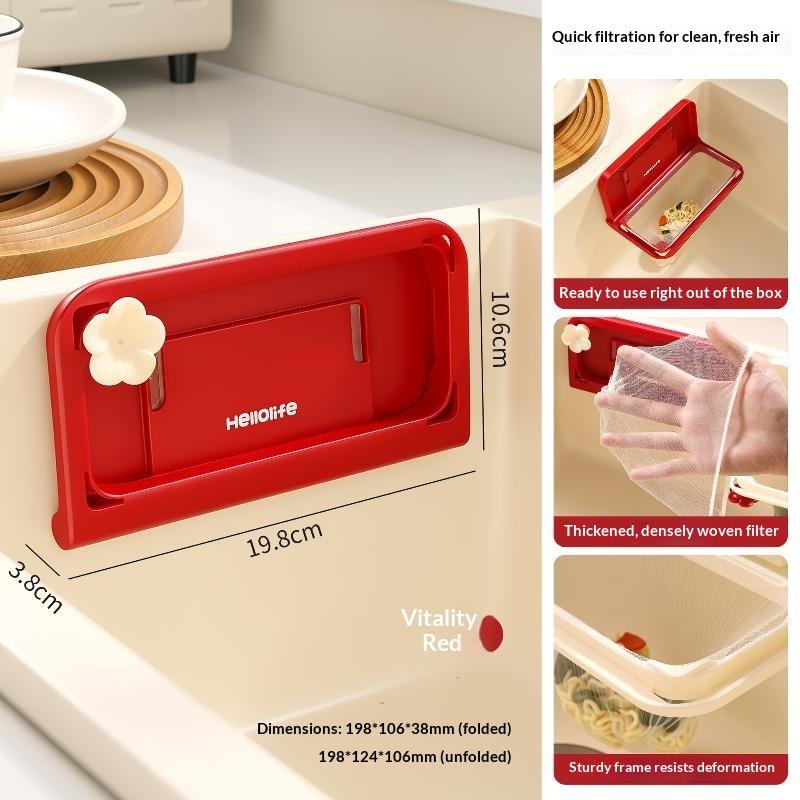 Folding Sink Filtering Net Rack Home Use Kitchen Beside Sink Kitchen Waste Filtering Net Sink Mesh Holder Separating Drain Rack