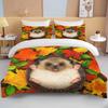 Animal Cute Hedgehog Bedding Set Queen Cute Clothes Comforter/Duvet Covers And Pillowcase For Adults Boys Quilt Cover