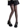 Elegant Hollowed Twist Striped Pattern Sheer Fishnet Stockings Aesthetic See Through Mesh Tights Pantyhose for Women