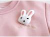 2024 Autumn Baby Girl Korean Hoodie - Cartoon Style with 3D Rabbit Decoration