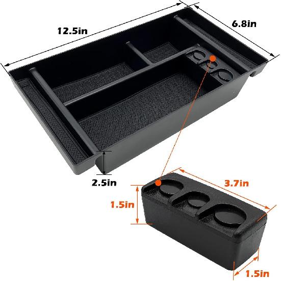 JOJOMARK Center Console Organizer Tray Fits For - GMC Sierra/Chevy Silverado 1500 Accessories, - Silverado/Sierra 2500 HD/3500 HD