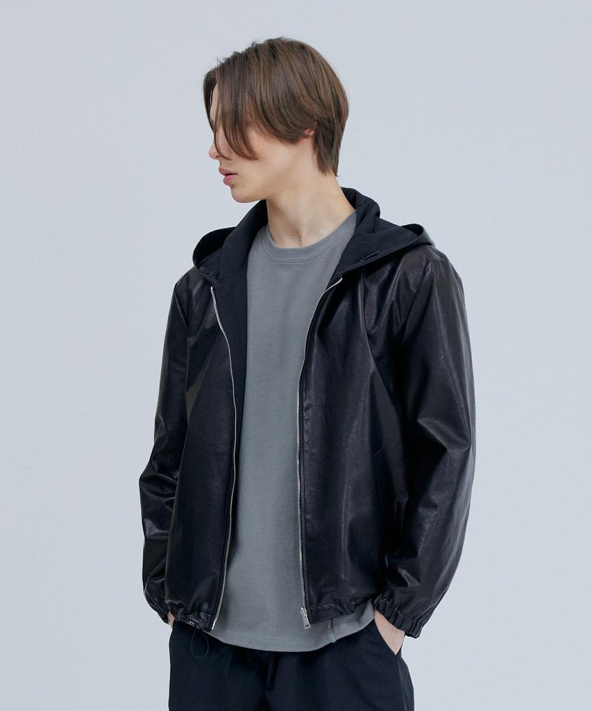 Pinblack Reversible Lambskin Hooded Jacket (Men)