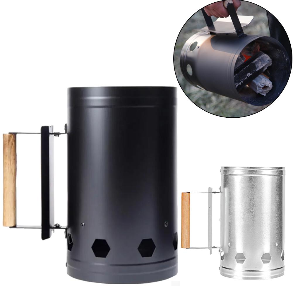 Outdoor Barbecue Fire Starter Bucket Cooking BBQ Rapid Fire Briquette Starters Barbecue Tools Charcoal Ignition Stove Barrels