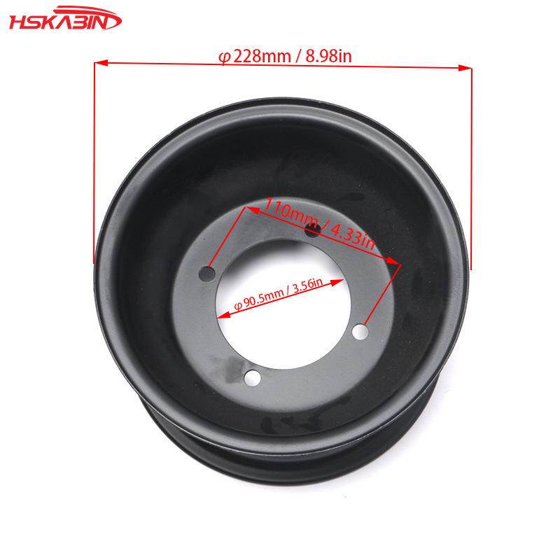 Little Bull ATV Beach Car Accessories: 19x7.00-8" Front Tires & Steel Wheels, Four-Hole Hub