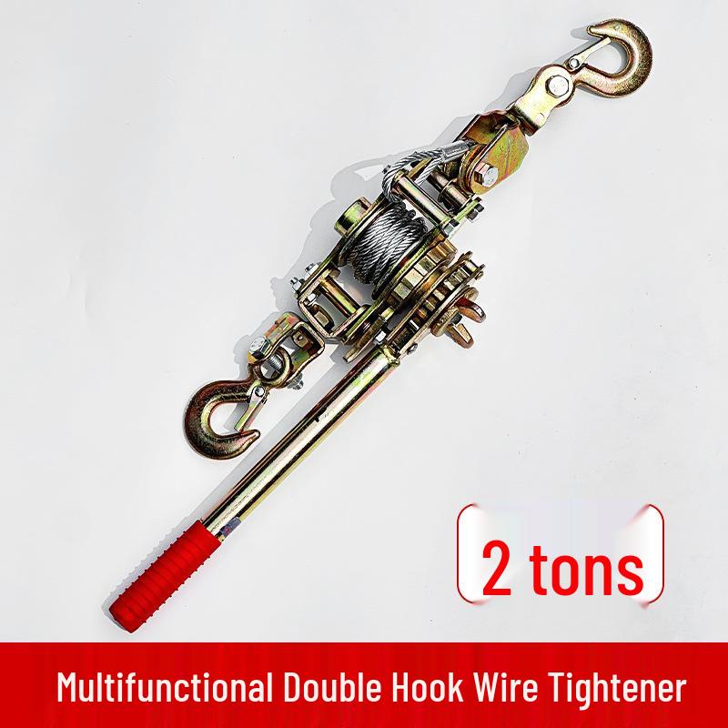 Esticador de Cabo de Aço com Catraca Dupla, Capacidade de 1-2 Toneladas