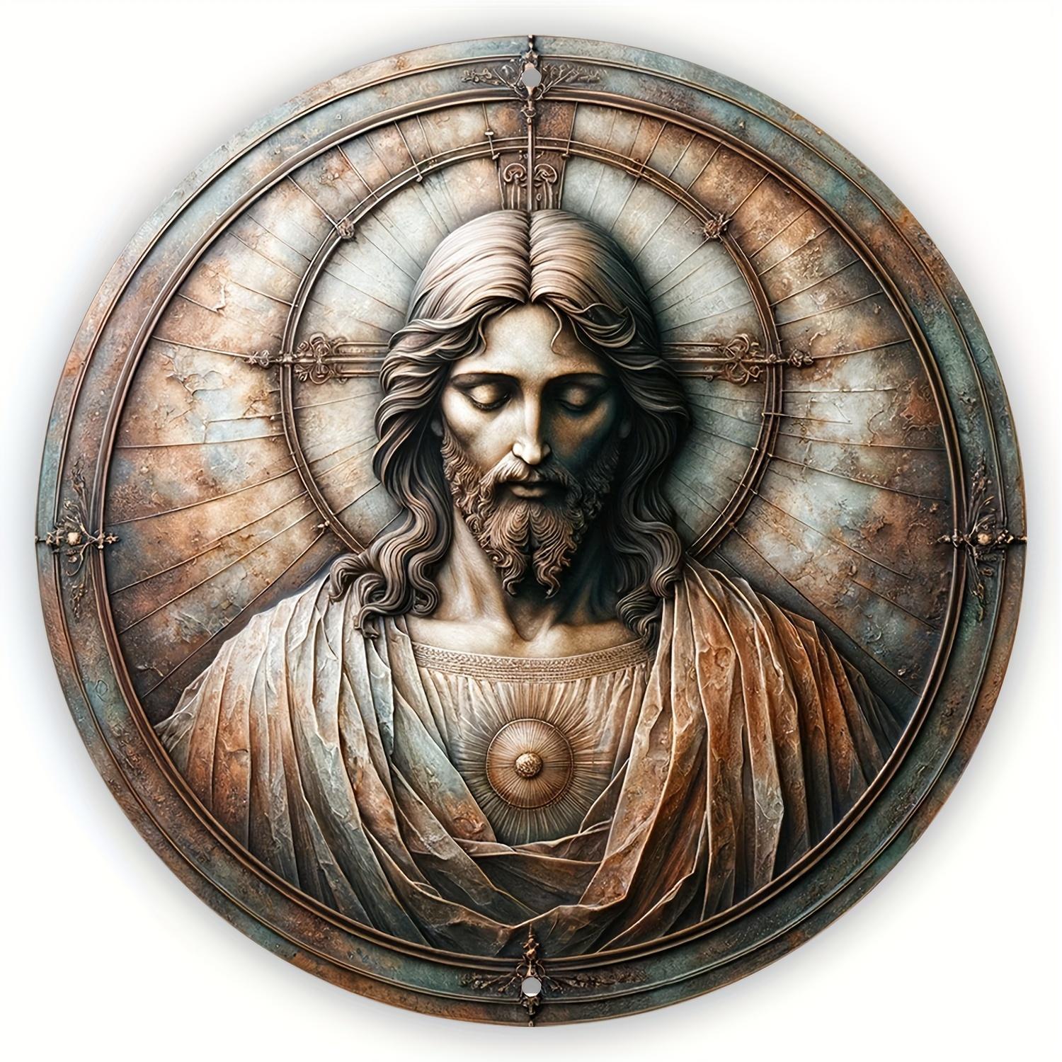 

1 шт. 2d плоский круглый деревянный металлический знак - 20 см художественная роспись венок декоративные тарелки входной декор подарочная маска тема для бара клуба дома декор стены комнаты 20cm*20cm