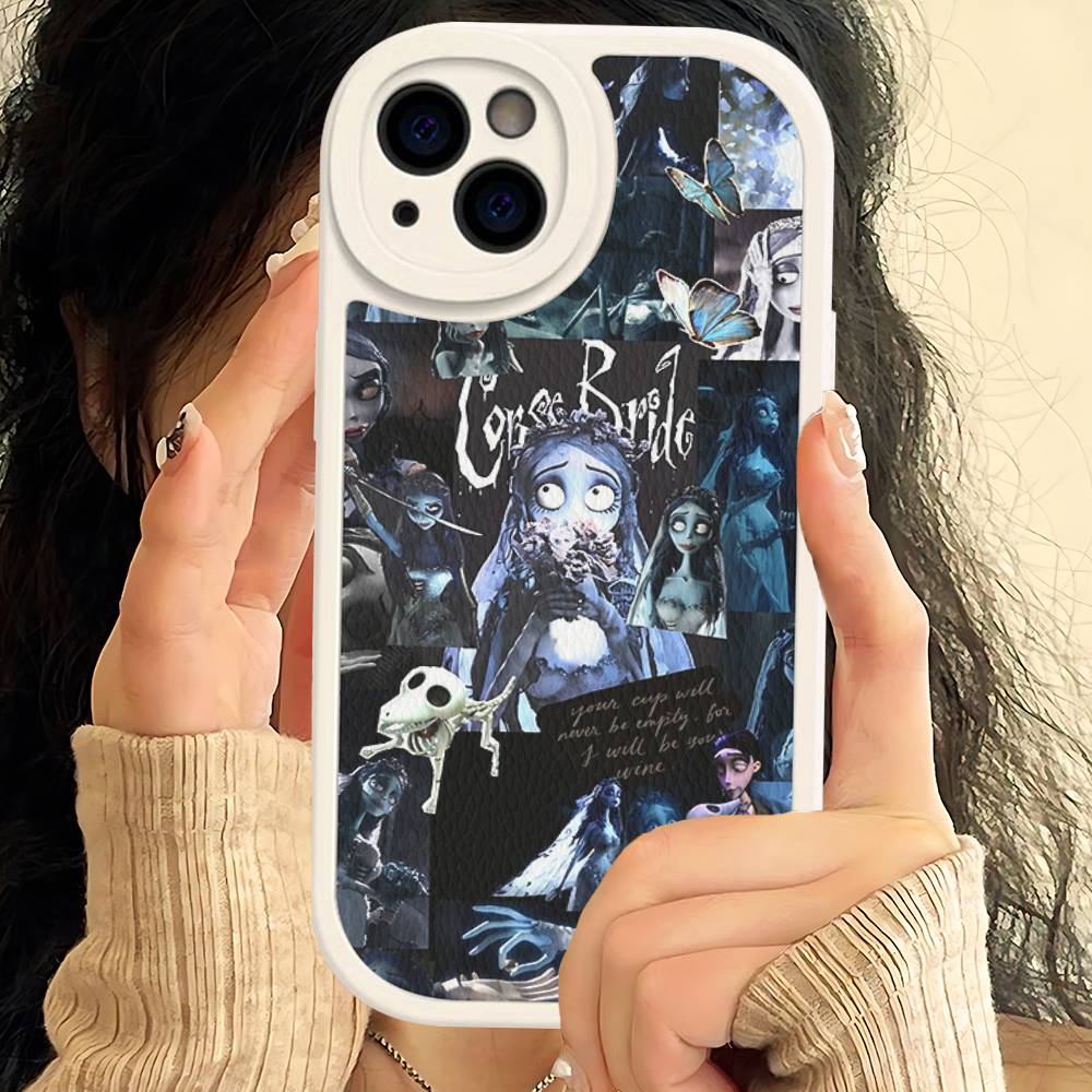 

Кожаный чехол для телефона C-Corpse B-BrideS для iPhone 16 15 14 17 Pro Max 11 12 Mini Plus Мягкий iPhone 14