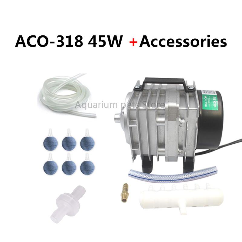 220V Hailea Externe Hochleistungs-Wechselstrom-E-Magnet-Luftpumpe Fischteich-Sauerstoffpumpe Kompressor für Teich-Luftbelüfterpumpe ACO-208 308