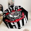 Ombrello con Emblema di Squadra di Calcio a 8 Stecche per Viaggio, Campeggio, Ombrello Leggero Portatile Casual, Essenziale per ogni Famiglia Regalo per le Vacanze