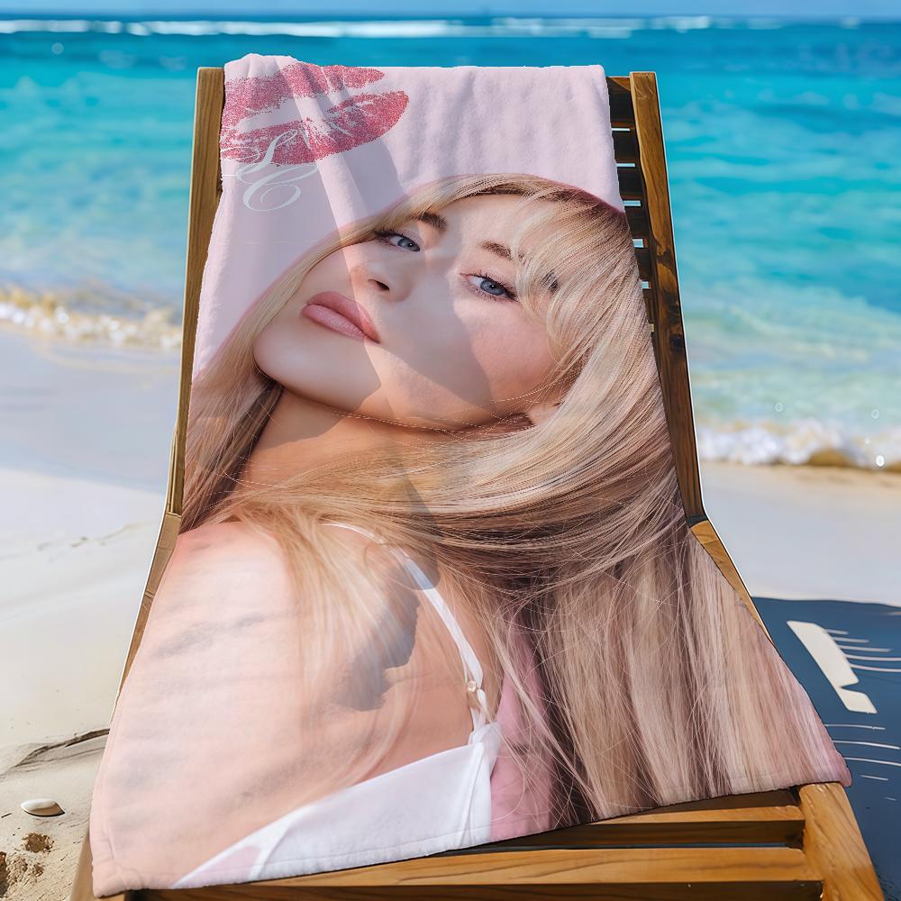 Singer S-Sabrina C-Carpenter Towel Sports Quick Dry Travel Camping Gear Sandproof Soft Light Large Beach Towel