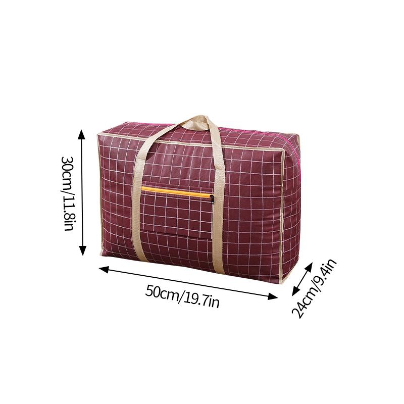 Large Luggage Bag Large Capacity Woven Bag Multifunctional Luggage Packing Bag Clothing Organizer Zipper Portable Moving Bags