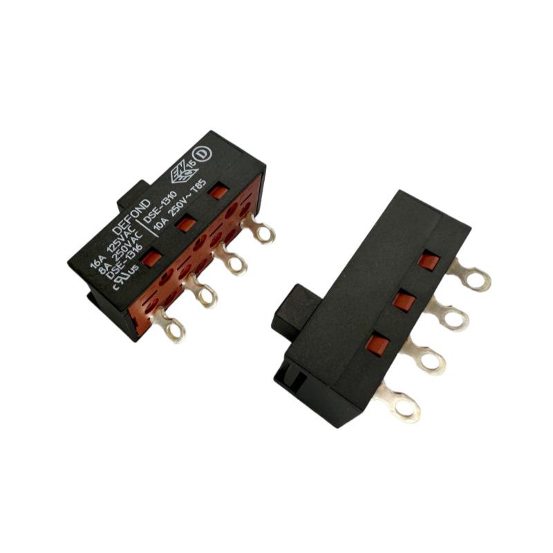 Imported Single Row 4-Pin 3-Position Toggle/Slide Switch DSE-1310/DSE-1316, 10A for Hair Dryers