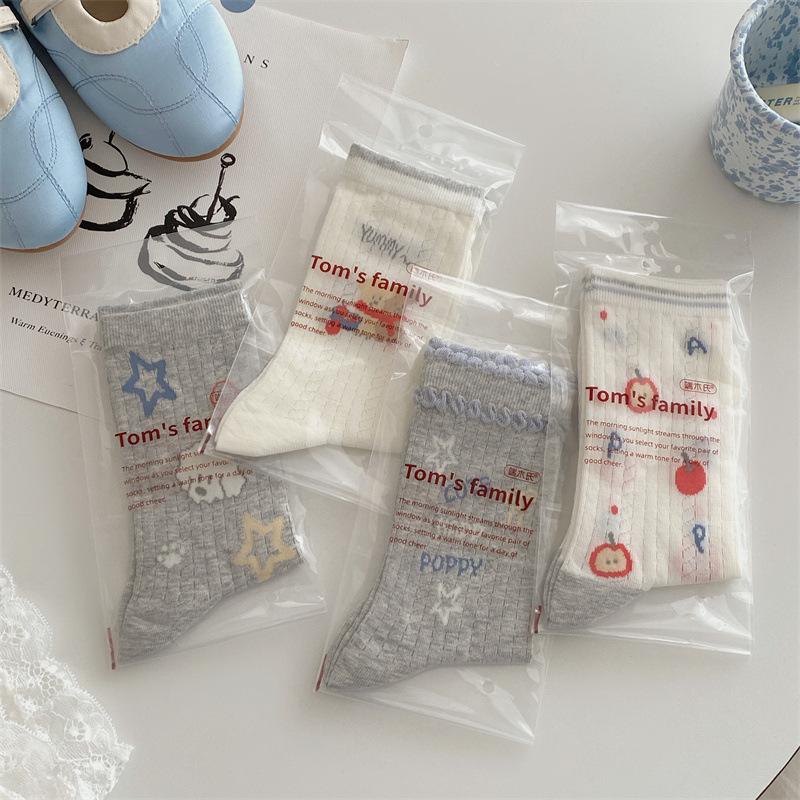 Șosete de vară subțiri, de agrement, pentru femei, diverse tipuri, din plasă, respirabile, drăguțe, cu desene animate, tip tub, șosete înalte