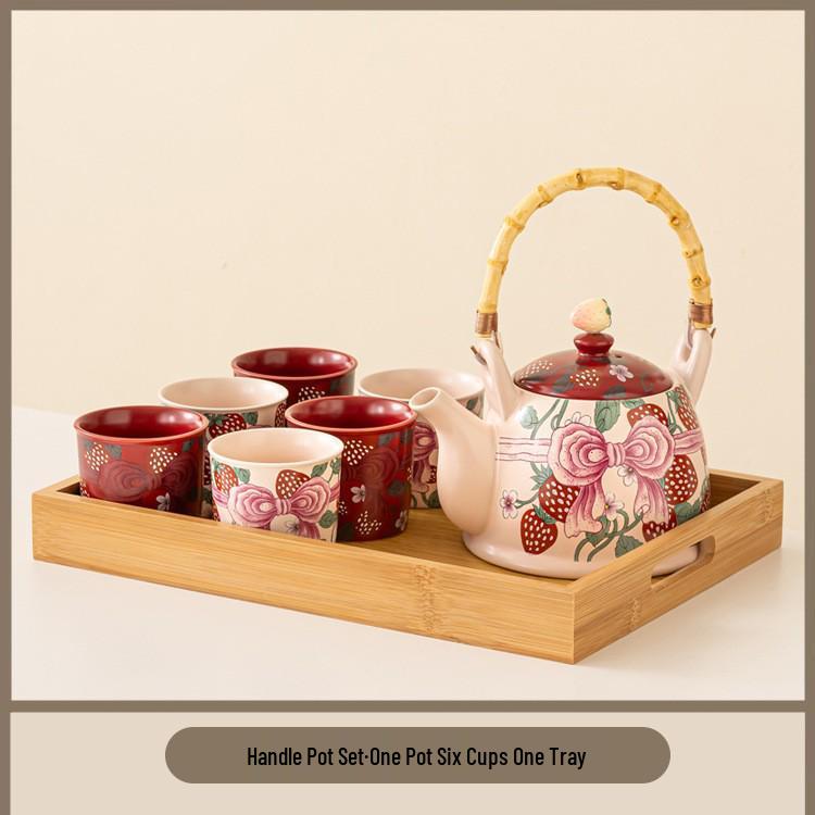 Elegant Tea Set: Teapot & Teacups for Weddings, Bridesmaids, Engagements, Birthdays, or Housewarmings