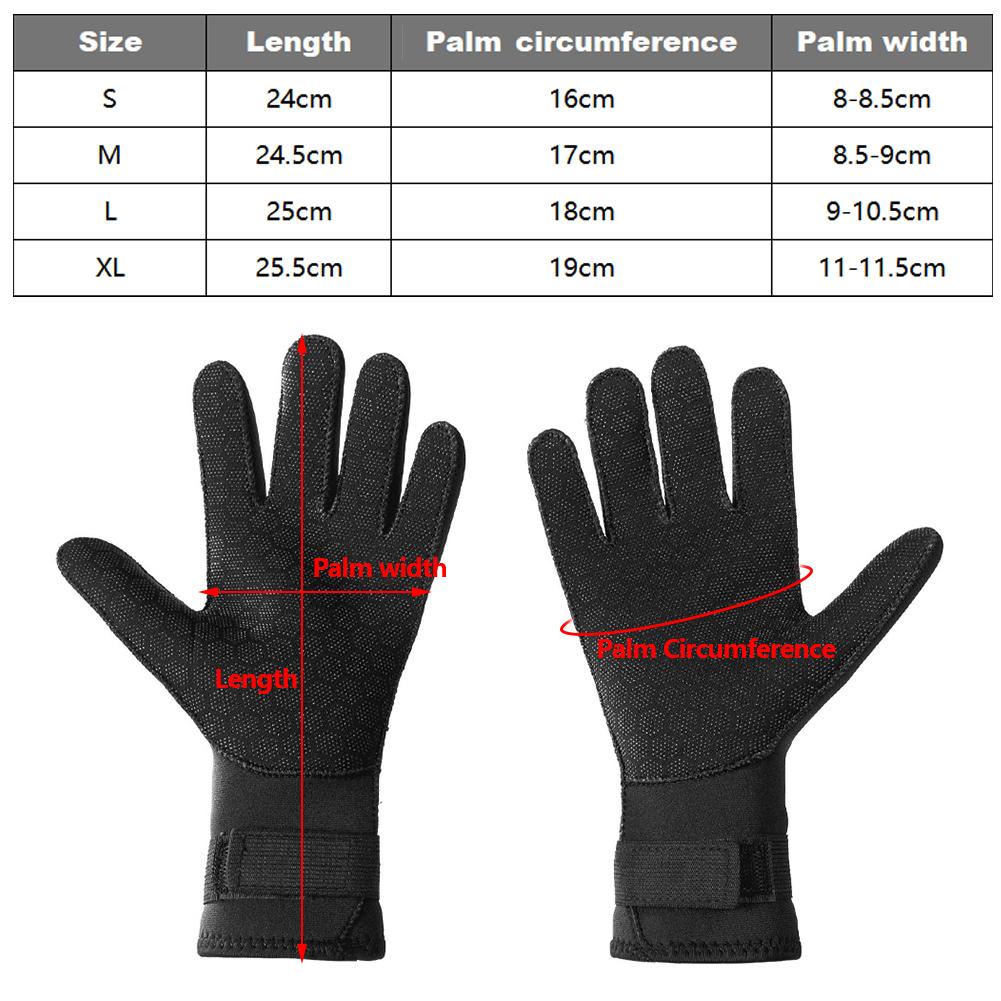 1Pair 3mm Thermal Anti Slip Neoprene Scuba Diving Gloves Wetsuit Gloves Surfing Gloves For Fishing Swimming Rafting Kayaking