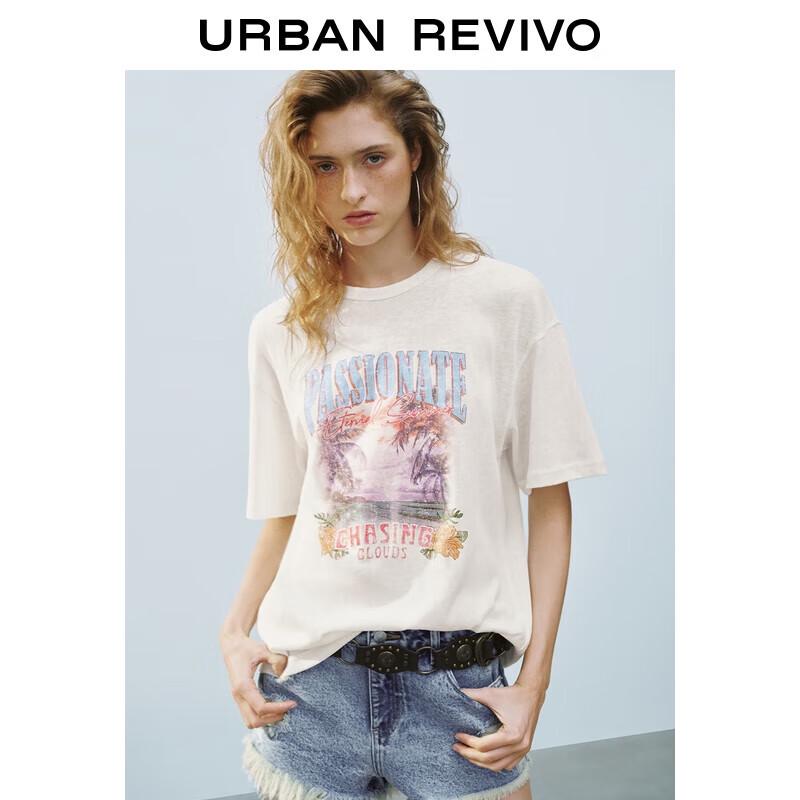 UR 2025 Women s Beach Print Short Sleeve T-Shirt XXS