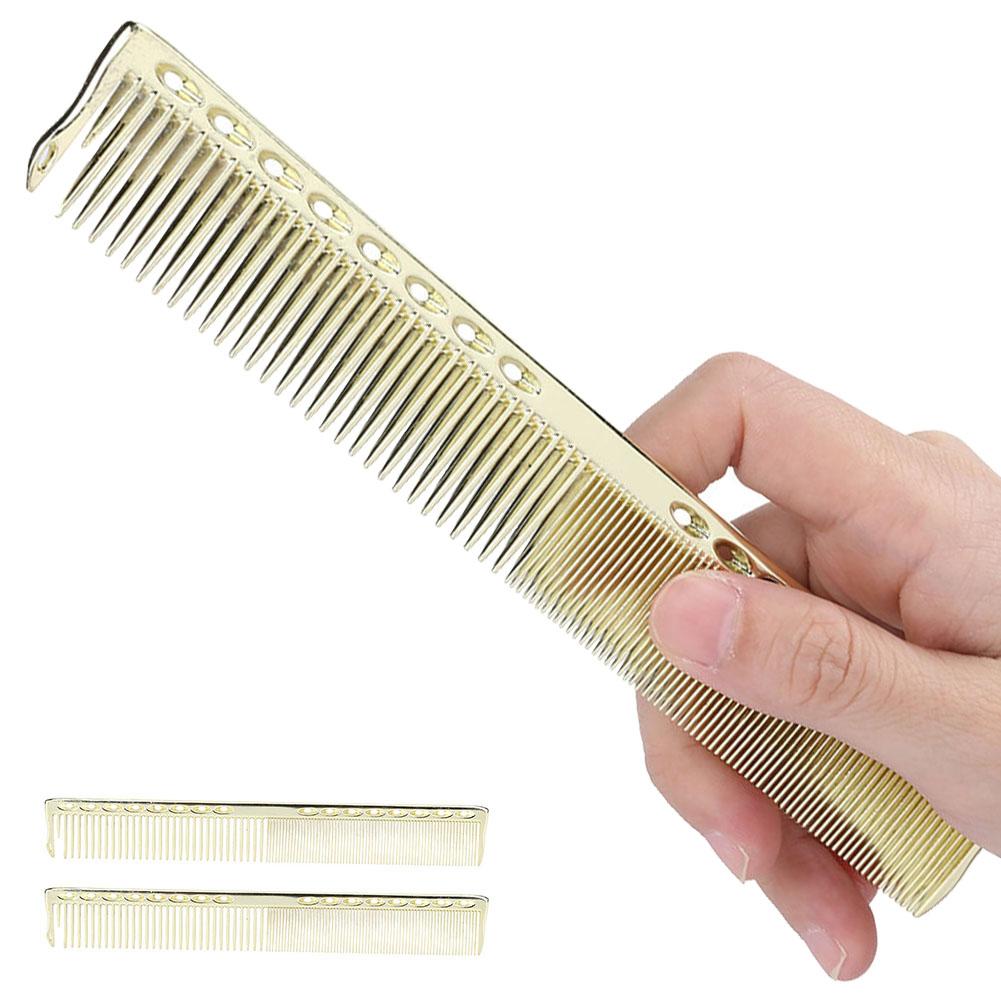 2pcs Professional Stainless Steel Haircut Comb Salon Hairdressing Comb Styling Tool
