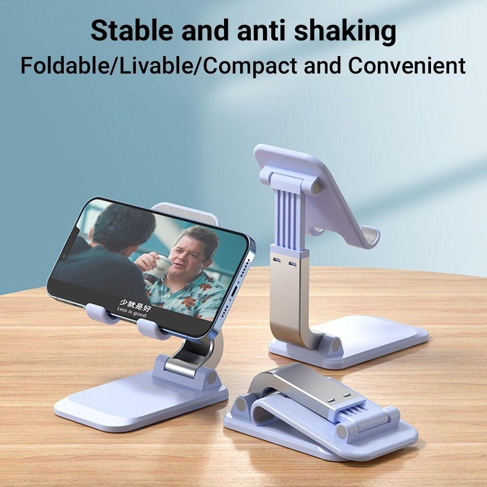 Folding Desktop Metal Stand Stable Tablet Bracket Universal Mobile Phone Holder