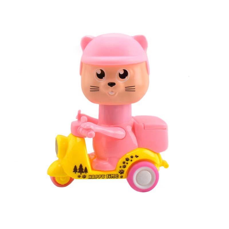 Little Duck Pull-Back Gliding Toy Motorcycle for Kids - Cartoon Educational Toddler Toy