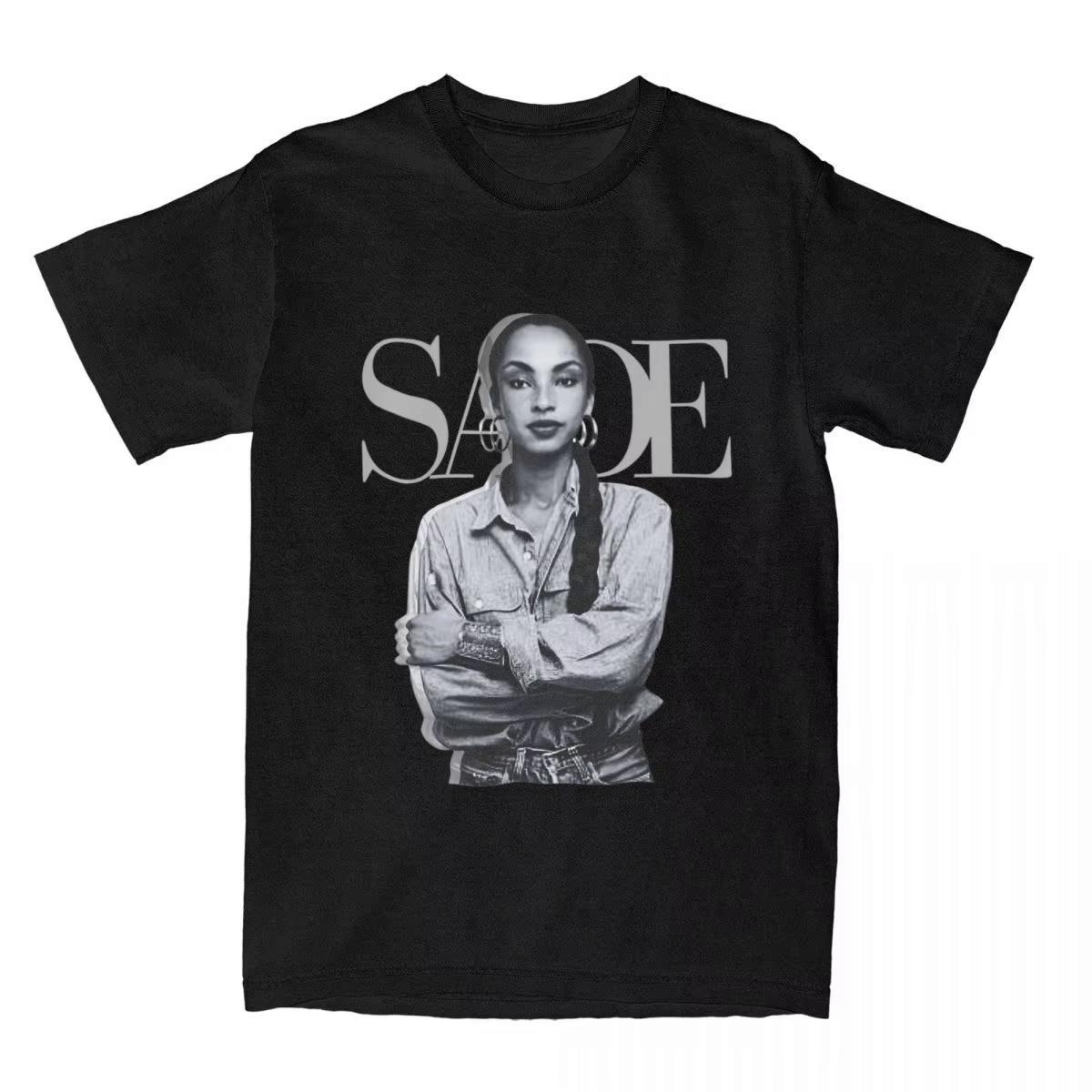 GUOYAN TOP Heren T-shirts S-Sade Adu Zanger Vintage 100% Katoen T-shirt Korte Mouw T-shirt Ronde Hals Kleding Plus Size 3XL