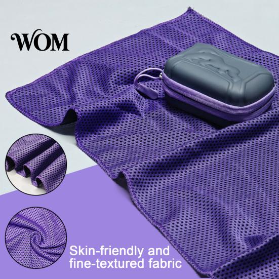 Sweat Absorbing Fitness Towel 1/5Pcs Cooling with Carrying Case, Quick Dry Absorbent Ice for Running Neck & Face, Breathable Chilly Sports, Gym, Yoga,