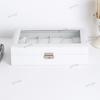 White Wooden 12-Slot Watch and Jewelry Display Case